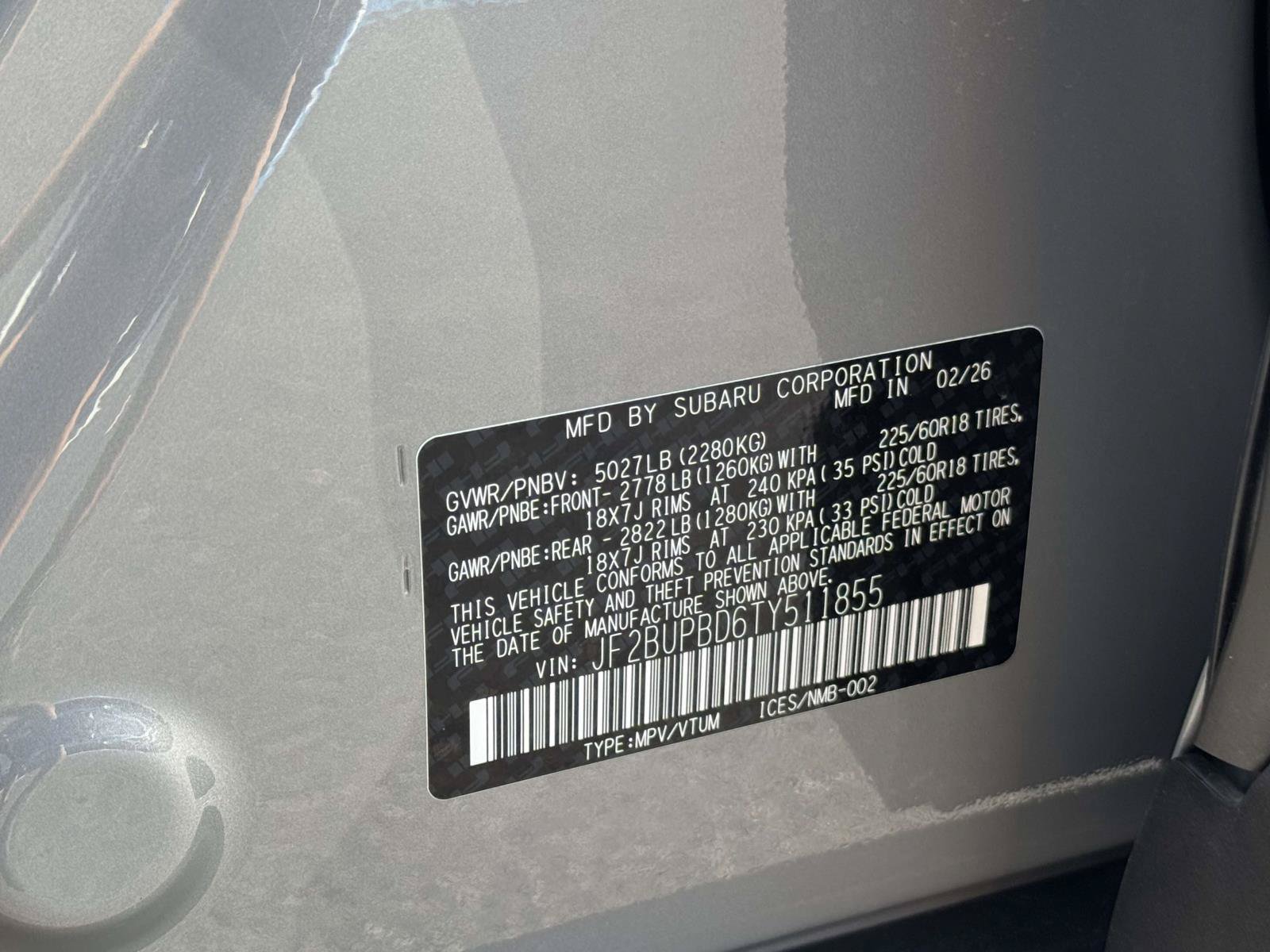Certified 2026 Subaru Outback Premium AWD/4WD image 27