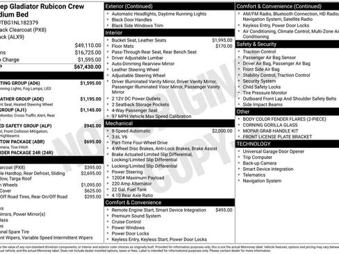 Used 2022 Jeep Gladiator Rubicon w/ LED Lighting Group image 10