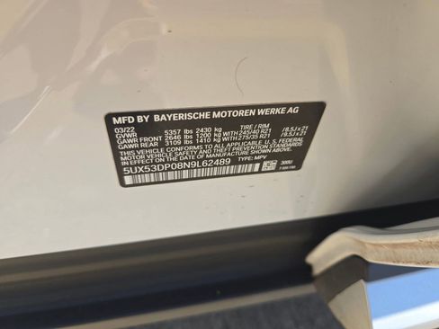 Used 2022 BMW X3 xDrive30i w/ Premium Package 2 image 17