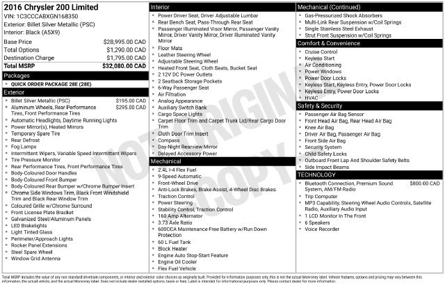 Used 2016 Chrysler 200 Limited FWD image 5