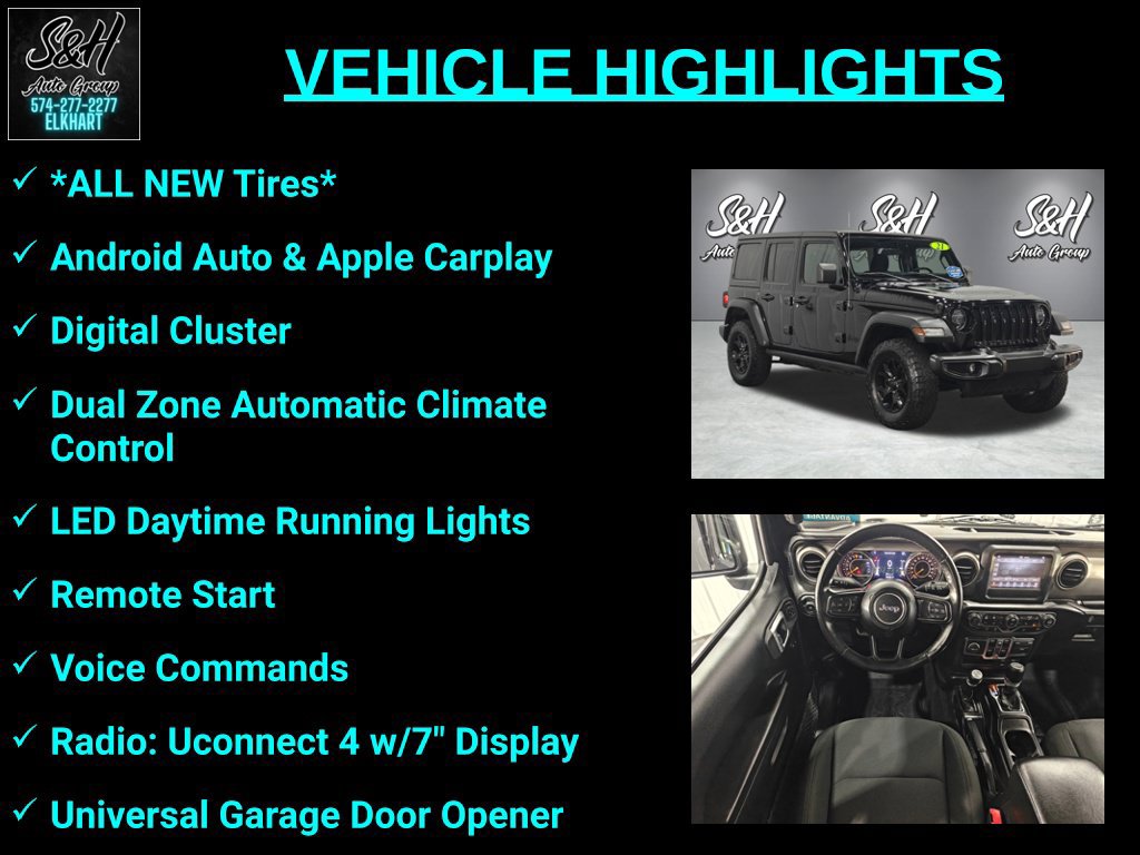 Used 2021 Jeep Wrangler Unlimited Sport AWD/4WD image 3