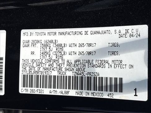 Certified 2024 Toyota Tacoma TRD Off-Road AWD/4WD image 26
