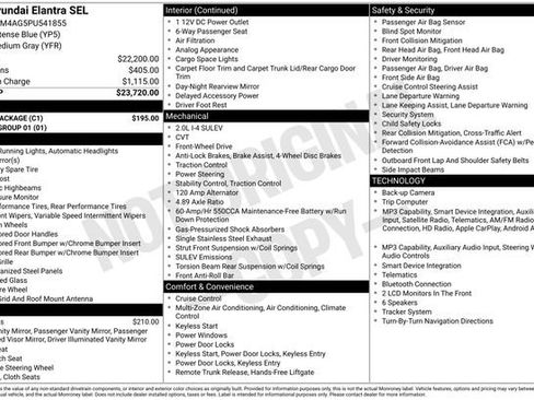 Used 2023 Hyundai Elantra SEL w/ Cargo Package FWD image 26