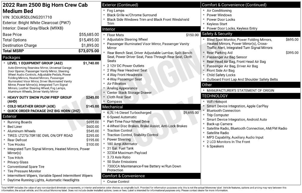 Used 2022 RAM 2500 Big Horn w/ Level 1 Equipment Group AWD/4WD image 33