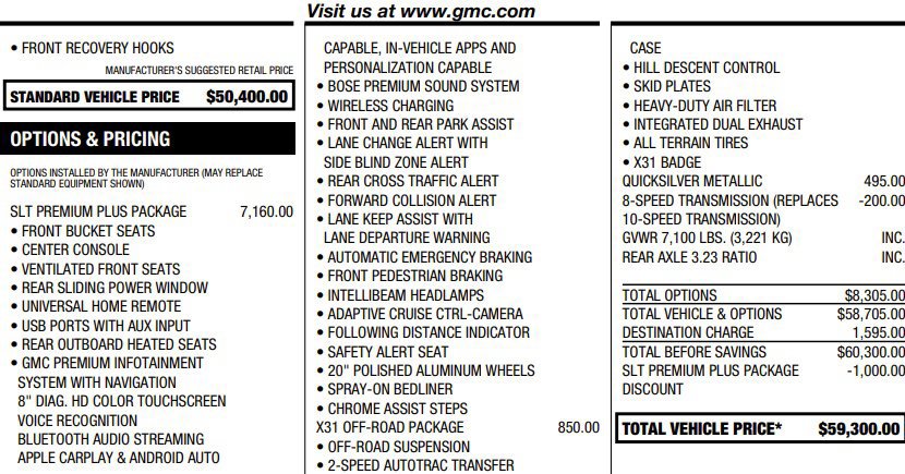 Certified 2020 GMC Sierra 1500 SLT w/ SLT Premium Plus Package AWD/4WD image 2