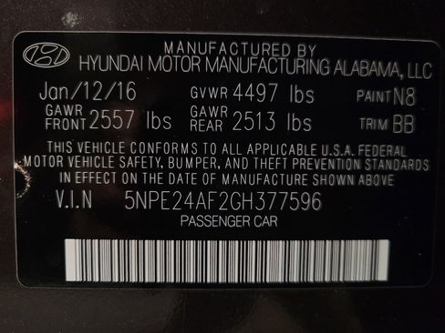 Used 2016 Hyundai Sonata SE FWD image 33