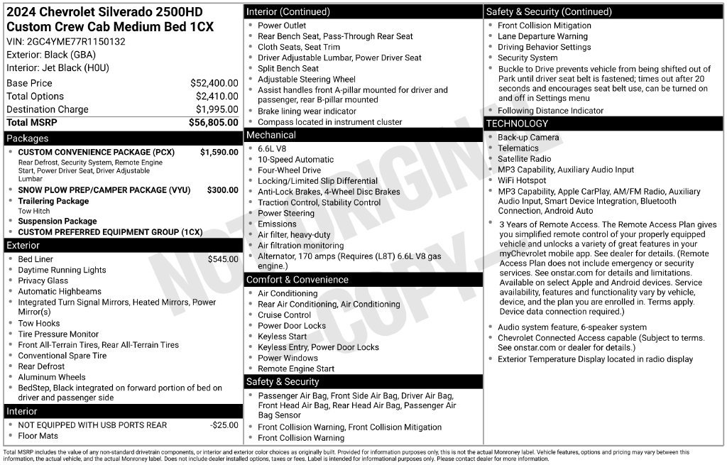 Used 2024 Chevrolet Silverado 2500 Custom w/ Custom Convenience Package AWD/4WD image 35