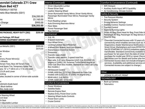 Used 2018 Chevrolet Colorado Z71 AWD/4WD image 2