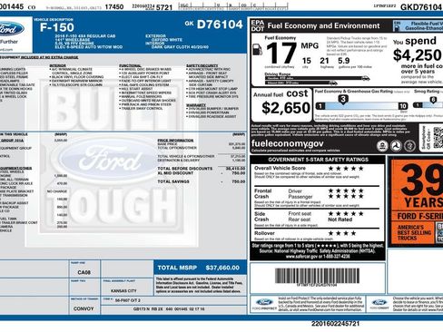 Used 2016 Ford F150 XL w/ Equipment Group 101A Mid image 42