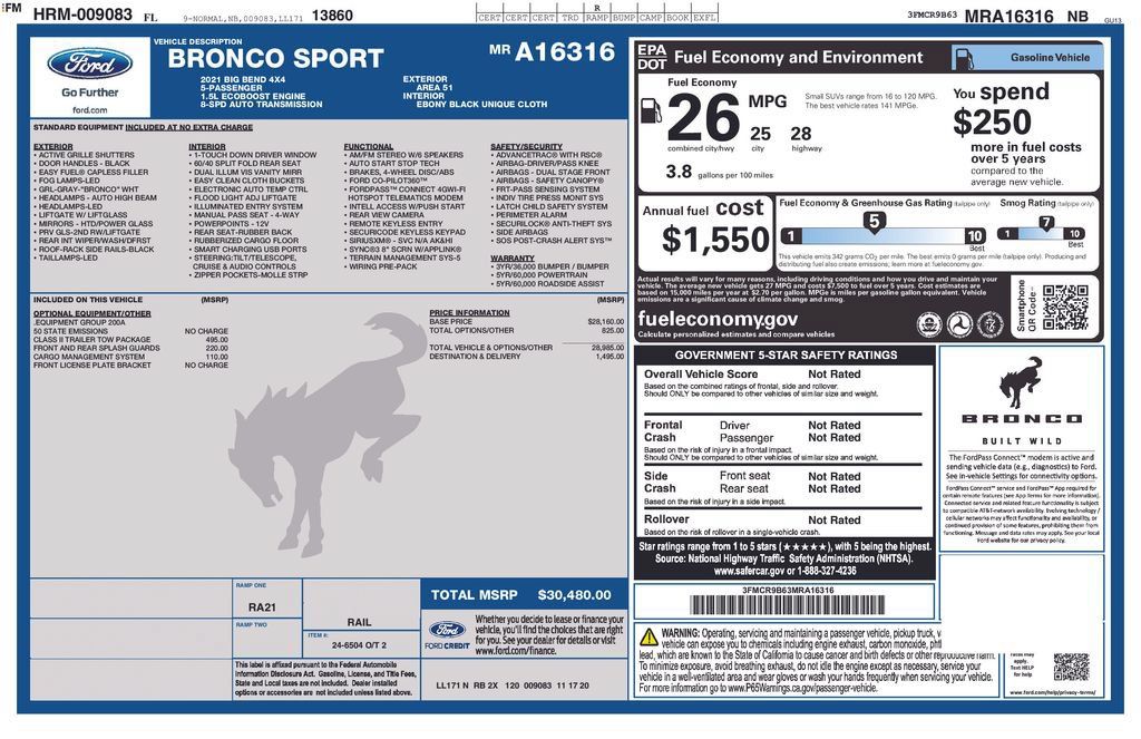 Used 2021 Ford Bronco Sport Big Bend AWD/4WD image 6