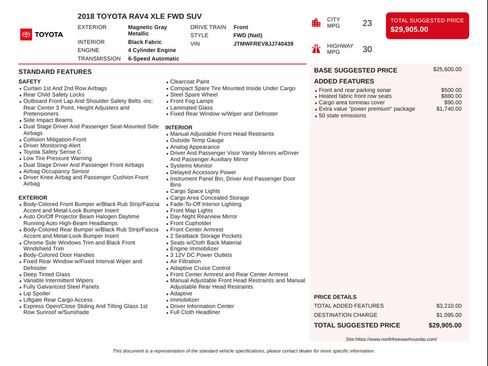 Used 2018 Toyota RAV4 XLE FWD image 3