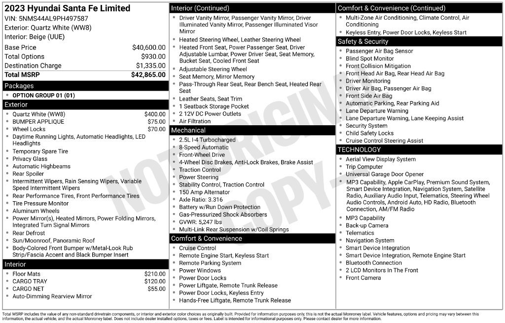 Used 2023 Hyundai Santa Fe Limited FWD image 5
