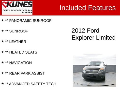 Used 2012 Ford Explorer Limited image 3