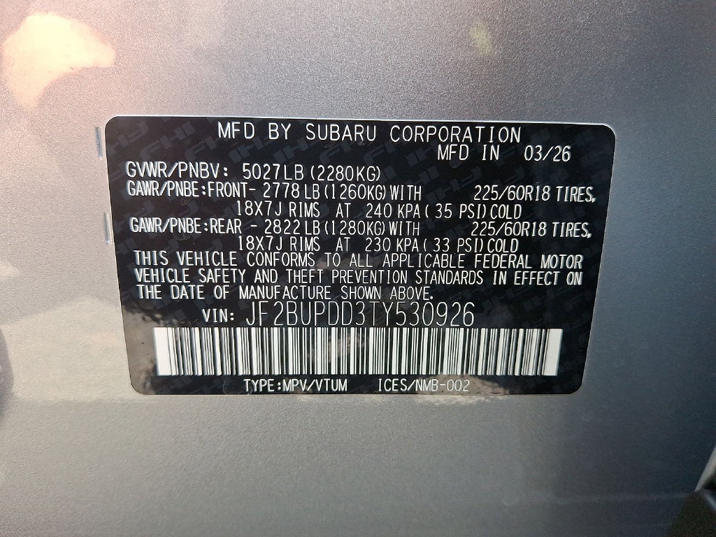 New 2026 Subaru Outback Limited w/ Premium/Limited Package 2 AWD/4WD image 18