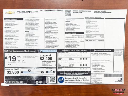 Used 2013 Chevrolet Camaro SS w/ Hot Wheels Special Edition RWD image 52