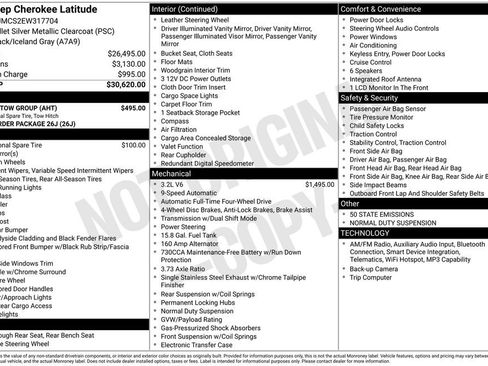 Used 2014 Jeep Cherokee Latitude w/ Trailer Tow Group AWD/4WD image 13