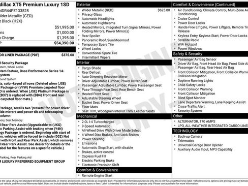 Used 2023 Cadillac XT5 Premium Luxury w/ LPO, Floor Liner Package image 42