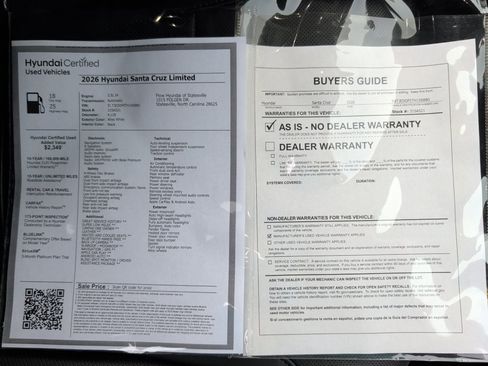 Certified 2026 Hyundai Santa Cruz Limited AWD/4WD image 33