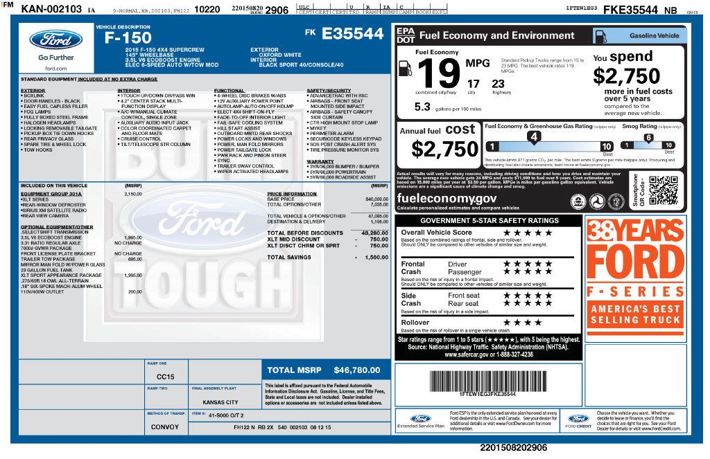 Used 2015 Ford F150 XLT w/ Equipment Group 301A Mid AWD/4WD image 20