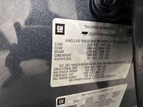 Used 2021 Chevrolet Silverado 1500 Custom Trail Boss image 15