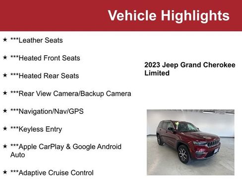 Used 2023 Jeep Grand Cherokee Limited AWD/4WD image 2