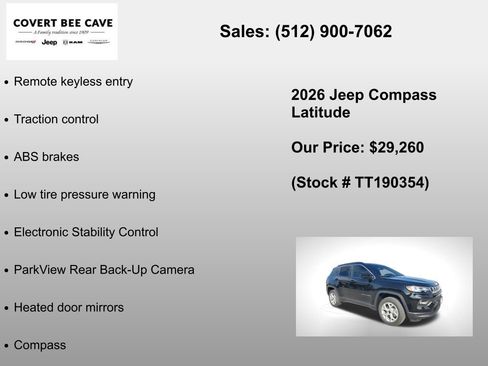 New 2026 Jeep Compass Latitude image 6