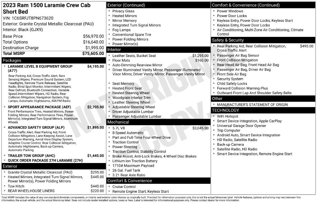 Used 2023 RAM 1500 Laramie AWD/4WD image 5