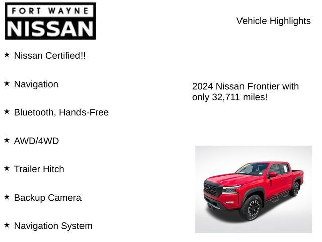 Certified 2024 Nissan Frontier PRO-4X w/ Off-Road Protection Package AWD/4WD image 8
