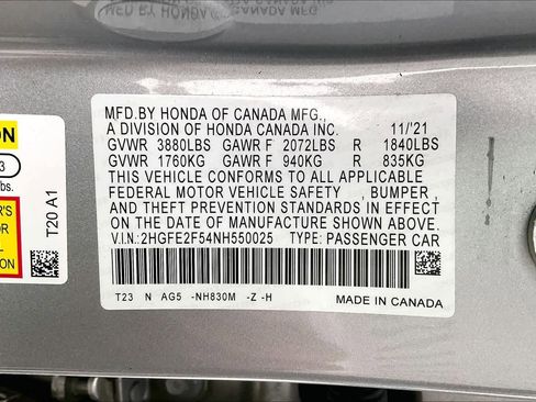 Used 2022 Honda Civic Sport image 32