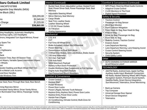 Certified 2023 Subaru Outback Limited image 28
