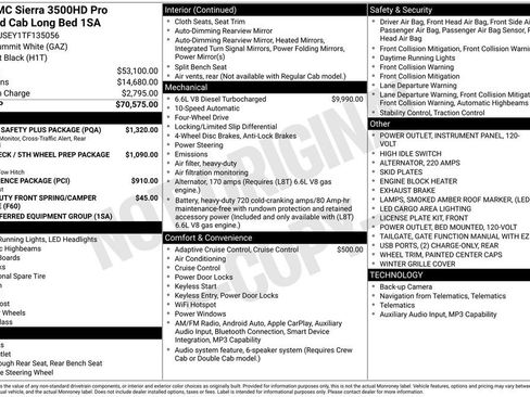 New 2026 GMC Sierra 3500 Pro w/ 1SA Pro Safety Plus Package image 44