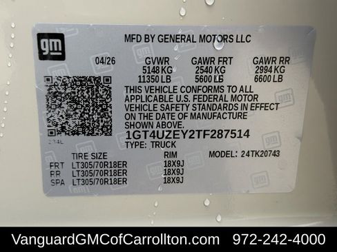 New 2026 GMC Sierra 2500 AT4X AWD/4WD image 25