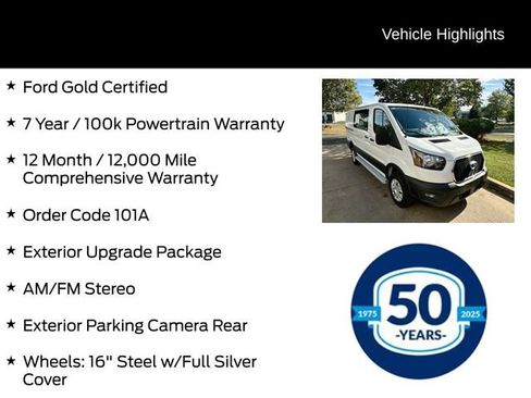 Certified 2024 Ford Transit 250 Low Roof w/ Exterior Upgrade Package image 6