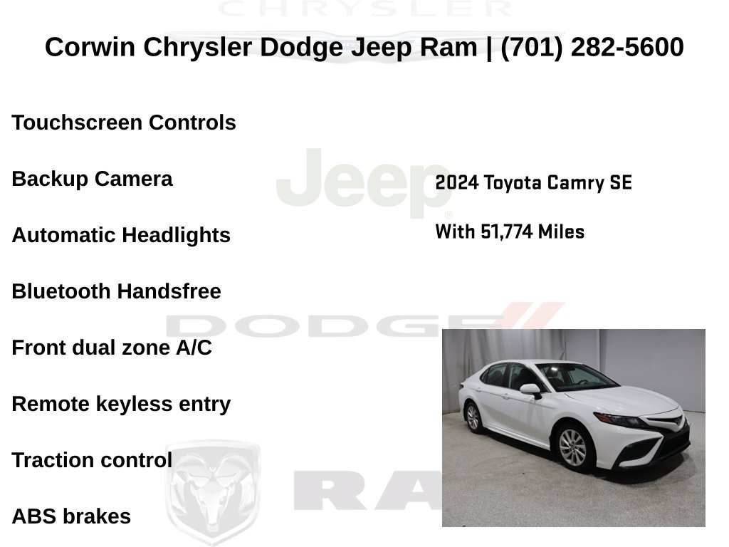 Used 2024 Toyota Camry SE FWD image 6