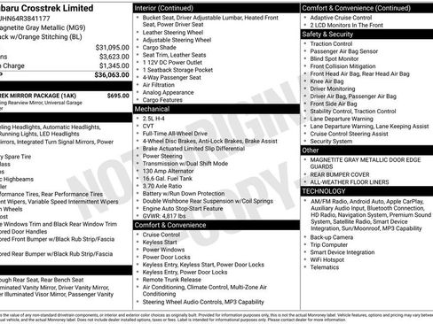 Certified 2024 Subaru Crosstrek 2.5i Limited w/ Crosstrek Mirror Package AWD/4WD image 8