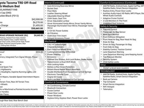 Used 2024 Toyota Tacoma TRD Off-Road w/ TRD Off Road Upgrade Package image 44
