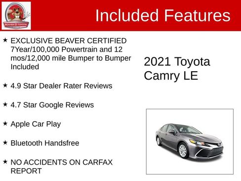 Used 2021 Toyota Camry LE image 4