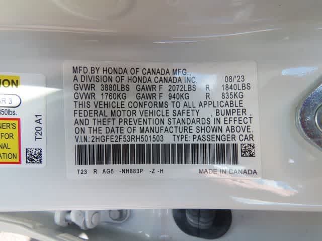 Certified 2024 Honda Civic Sport image 25