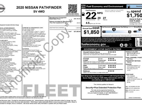 Used 2020 Nissan Pathfinder SV image 2
