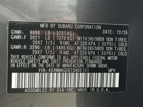 New 2026 Subaru Ascent Limited image 22