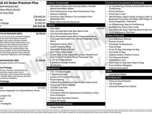 Used 2022 Audi A4 2.0T Premium Plus w/ Premium Plus Package image 49