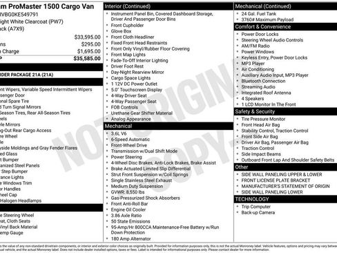 Used 2019 RAM ProMaster 1500 image 7