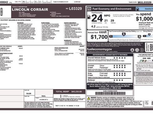 Certified 2021 Lincoln Corsair AWD w/ Premium Package image 10