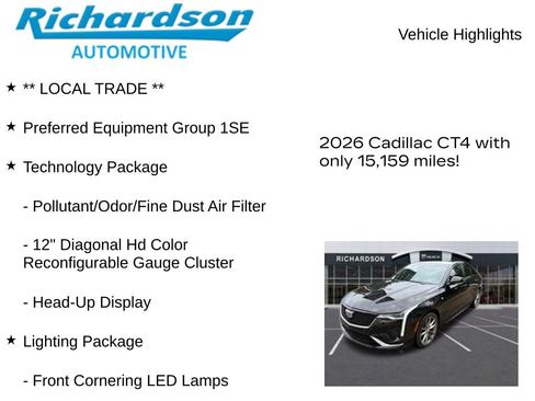 Used 2026 Cadillac CT4 Sport w/ Technology Package AWD/4WD image 11