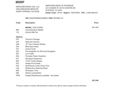 Certified 2019 Mercedes-Benz C 300 Sedan image 26