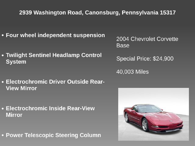 Used 2004 Chevrolet Corvette Coupe w/ Preferred Equipment Group RWD image 18