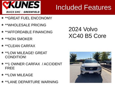Used 2024 Volvo XC40 B5 Core image 3