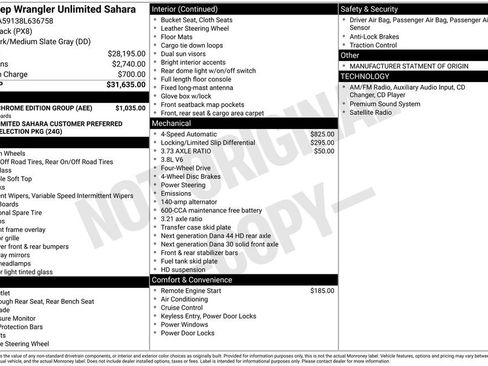 Used 2008 Jeep Wrangler Unlimited Sahara w/ Mopar Chrome Edition Group image 23