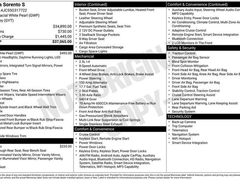 Certified 2025 Kia Sorento S FWD image 34