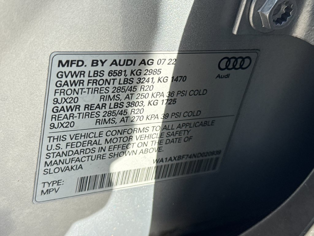 Used 2022 Audi Q7 3.0T Premium w/ Convenience Package AWD/4WD image 39